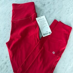 lululemon Base Pace High Rise Red Leggings size 4